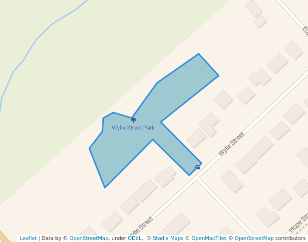 walking in Wylie Street Park map in Mississippi Mills