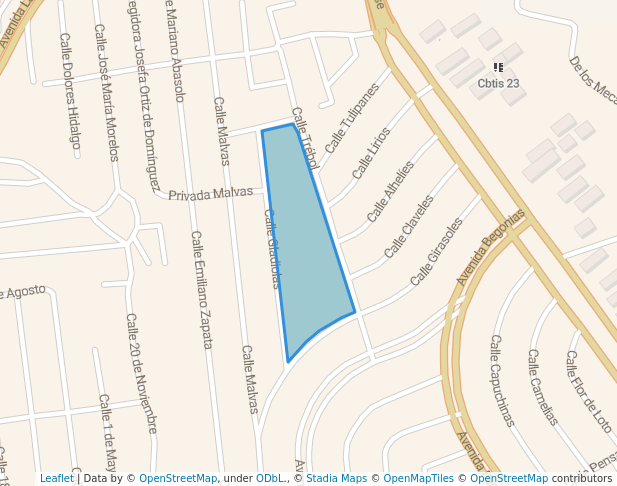 walking in Parque Luis Donaldo Colosio map in Zacatecas