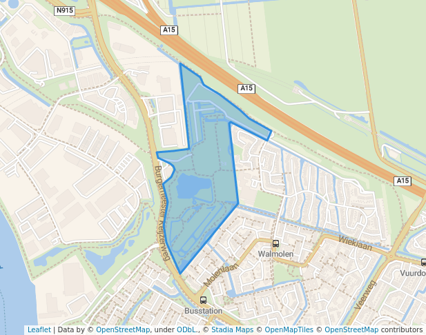 walking in Noordhoekse Wiel Park map in Papendrecht