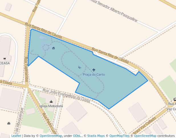 walking in Praça do Canto map in Florianópolis