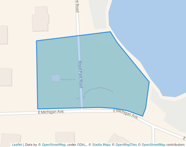 walking in Royal Park map in Lake Helen