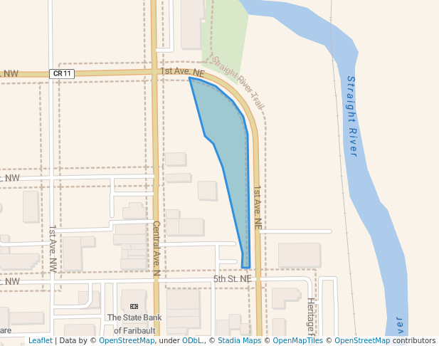 walking in First Avenue Greenway map in Rice