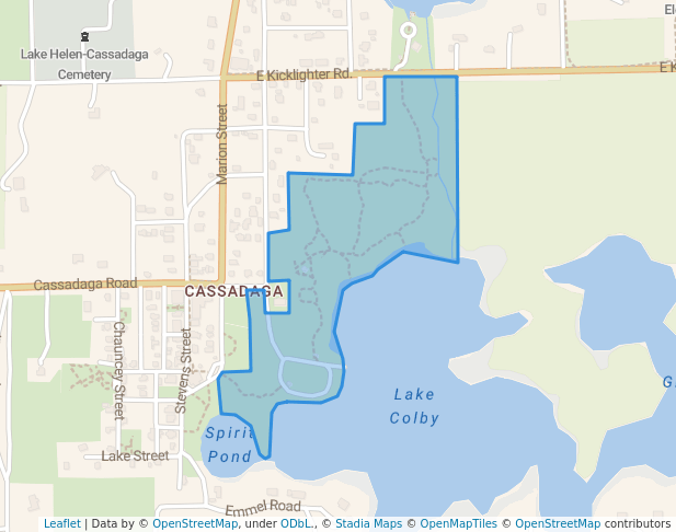 walking in Colby-Alderman Park map in Lake Helen