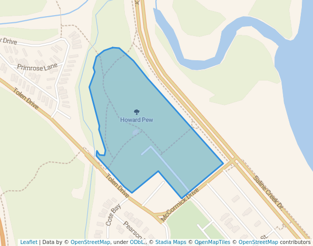 walking in Howard Pew map in Fort McMurray