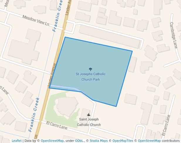 walking in St Josephs Catholic Church Park map in Carpinteria