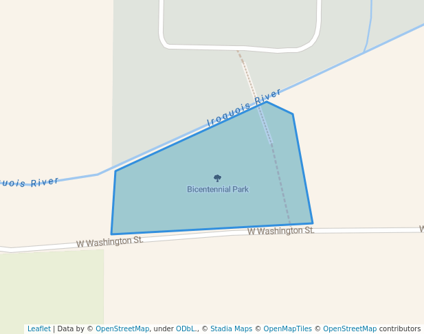 walking in Bicentennial Park map in Rensselaer