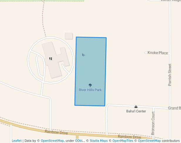 walking in River Hills Park map in Cedar Falls