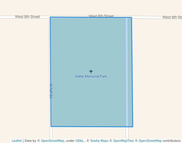 walking in Keller Memorial Park map in Long Pine
