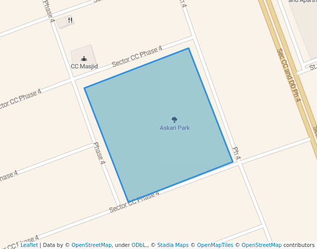 walking in Askari Park map in Lahore