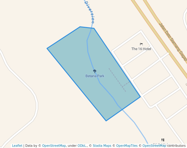 walking in Betaria Park map in Seremban