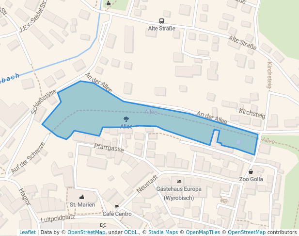 walking in Allee map in Sulzbach-Rosenberg