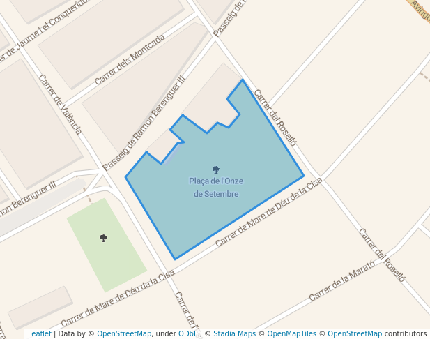 walking in Plaça de l'Onze de Setembre map in Mataró