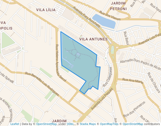 walking in Parque Chácara Silvestre map in São Bernardo do Campo