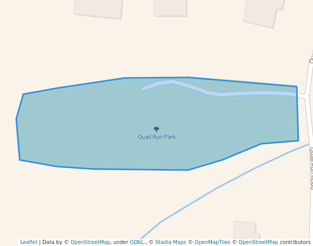 walking in Quail Run Park map in West Plains