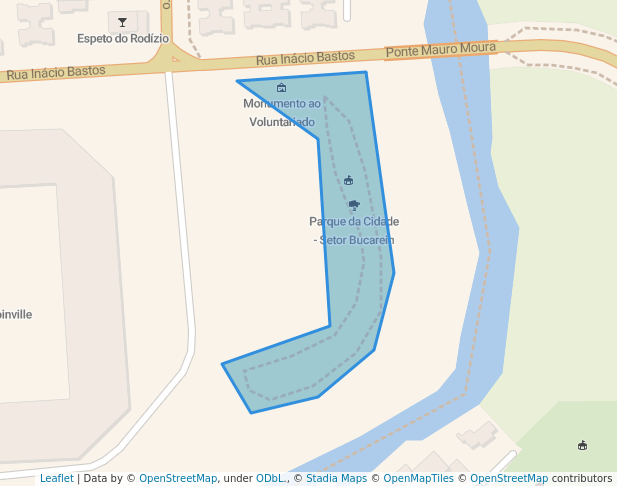 walking in Parque da Cidade - Setor Bucarein map in Joinville