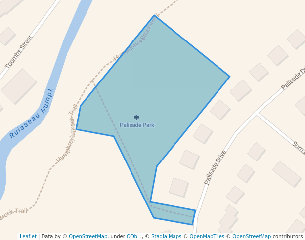 walking in Palisade Park map in Moncton