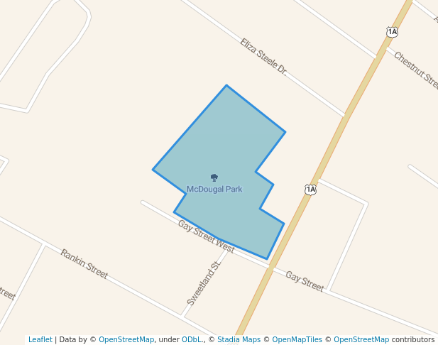 walking in McDougal Park map in Rockland
