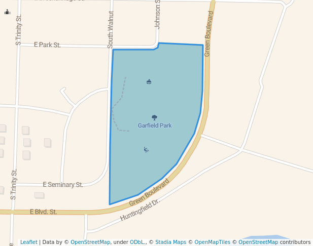 walking in Garfield Park map in Mexico