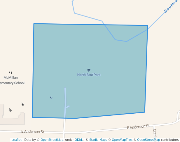 walking in North East Park map in Mexico