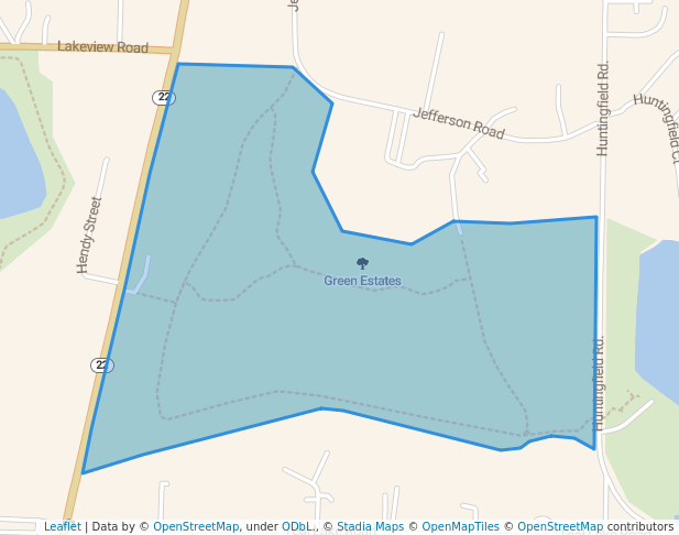 walking in Green Estates map in Mexico