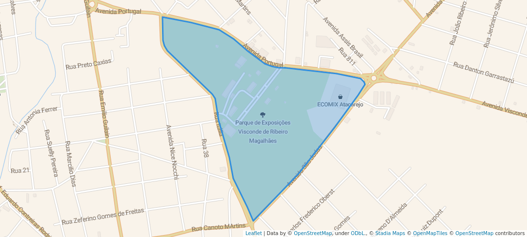 walking in Parque de Exposições Visconde de Ribeiro Magalhães map in Bagé