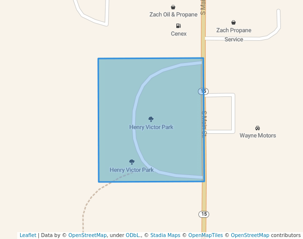 walking in Henry Victor Park map in Wayne