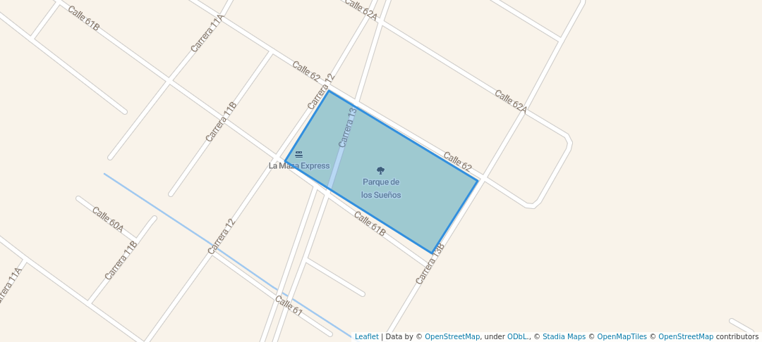 walking in Parque de los Sueños map in Montería