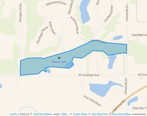 walking in Reasor park map in Charleston