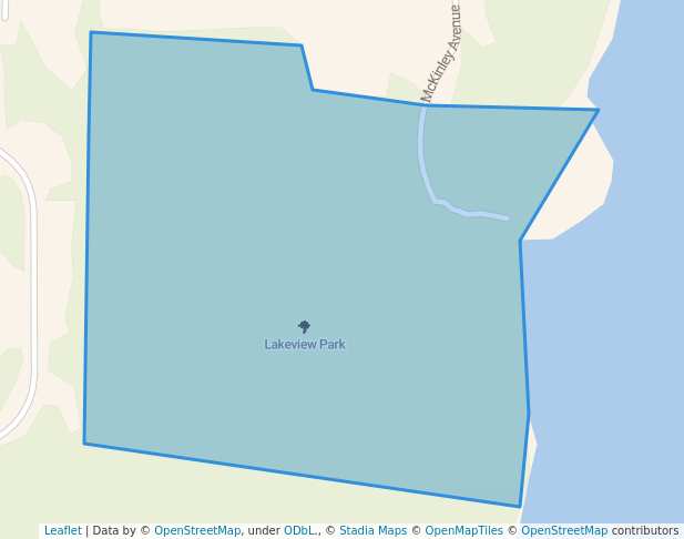 walking in Lakeview Park map in Charleston