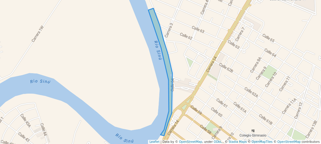 walking in Parque lineal Ronda del Sinú zona norte map in Montería