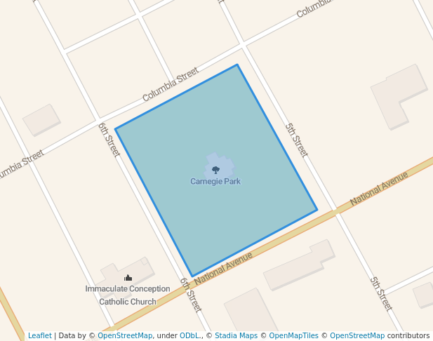 walking in Carnegie Park map in Las Vegas