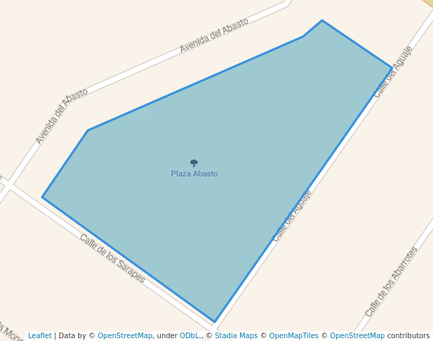 walking in Plaza Abasto map in Torreón