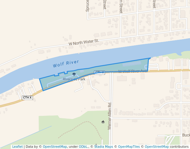 walking in Riverside Park map in New London