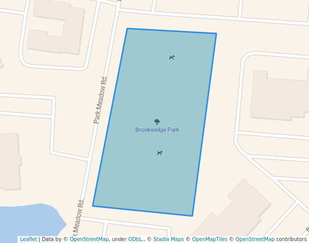 walking in Brooksedge Park map in Westerville