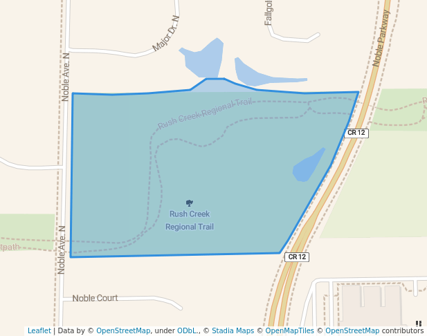 walking in Rush Creek Regional Trail map in Brooklyn Park