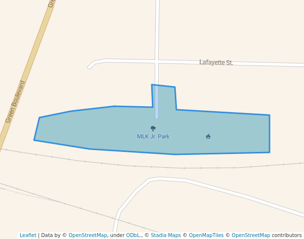 walking in MLK Jr. Park map in Mexico