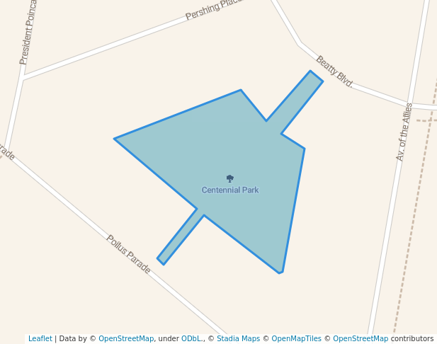 walking in Centennial Park map in Tanilba Bay