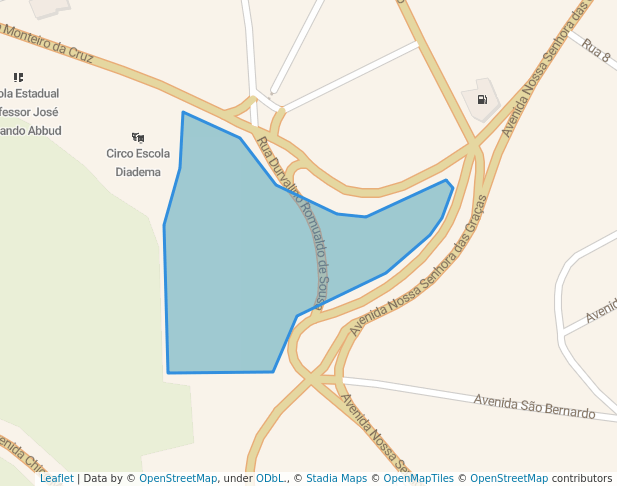 walking in Praça do PEC map in Diadema