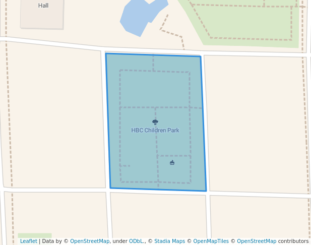 walking in HBC Children Park map in Sanquelim