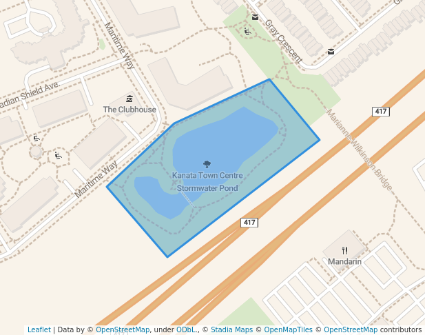Kanata Town Centre Stormwater Pond
