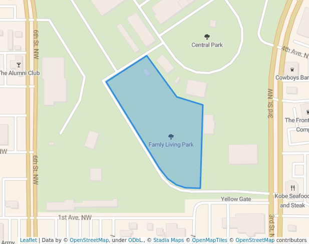 walking in Famly Living Park map in Great Falls