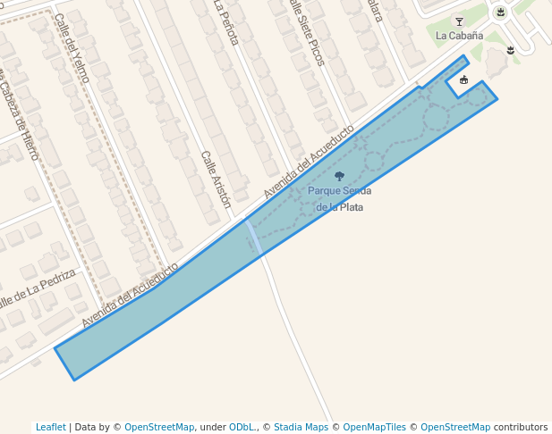 walking in Parque Senda de la Plata map in Meco
