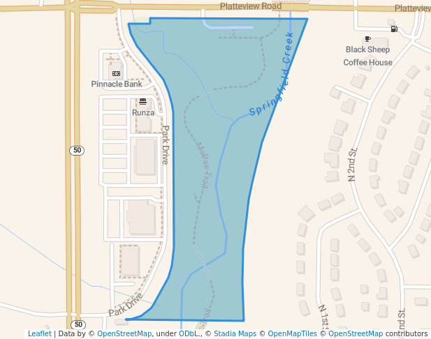 walking in Springfield Creek Trail & Rec Area map in Springfield