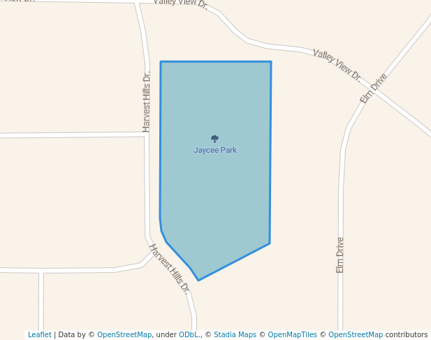 walking in Jaycee Park map in La Vista