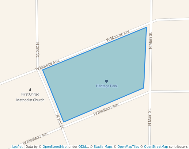 walking in Heritage Park map in Altamont