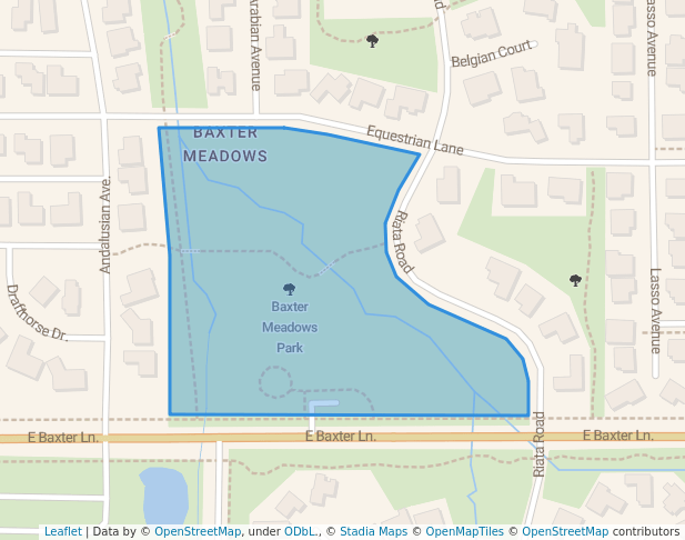 walking in Baxter Meadows Park map in Bozeman