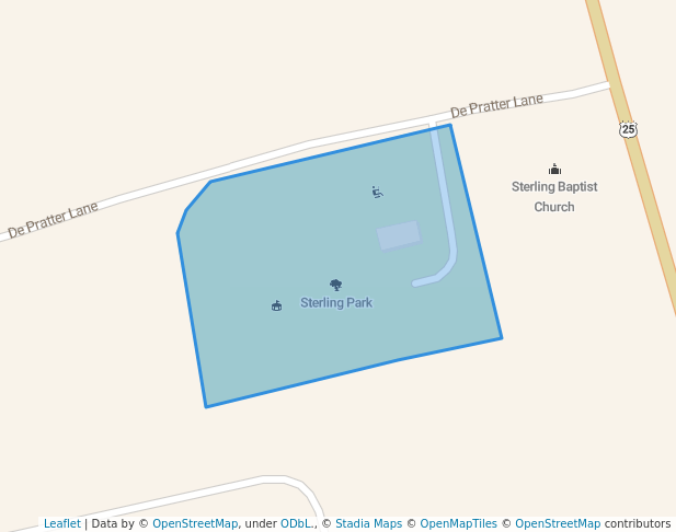 walking in Sterling Park map in Brunswick