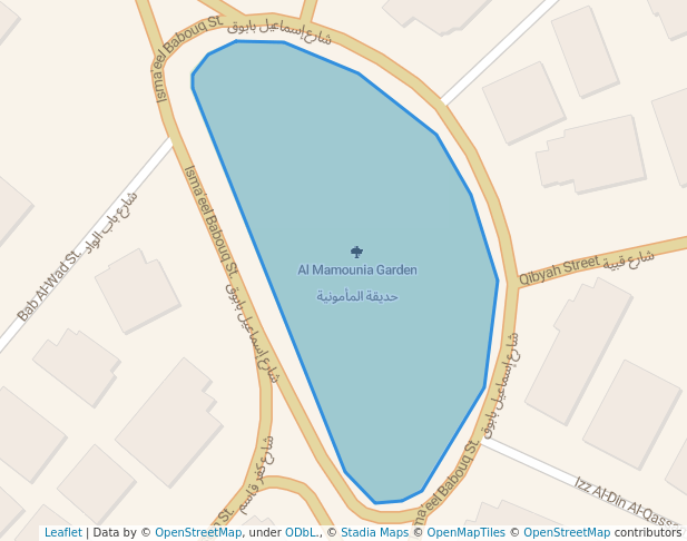 walking in Al Mamounia Garden map in Amman