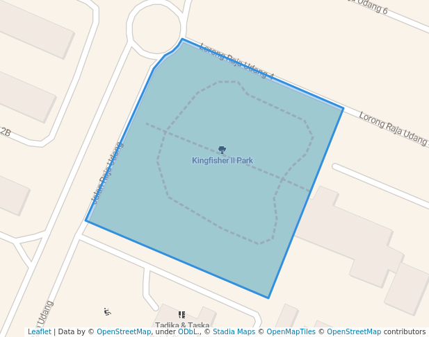 walking in Kingfisher II Park map in Kota Kinabalu