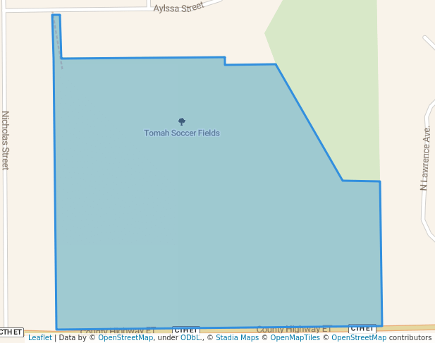 walking in Tomah Soccer Fields map in Tomah